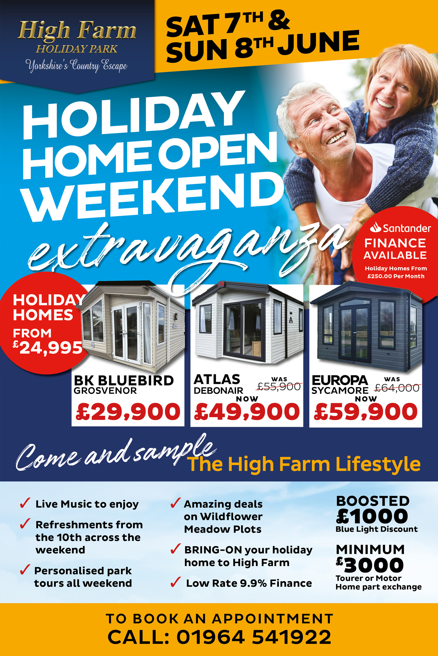 Open weekend 7th and 8th of Jane at High Farm Holiday Park.