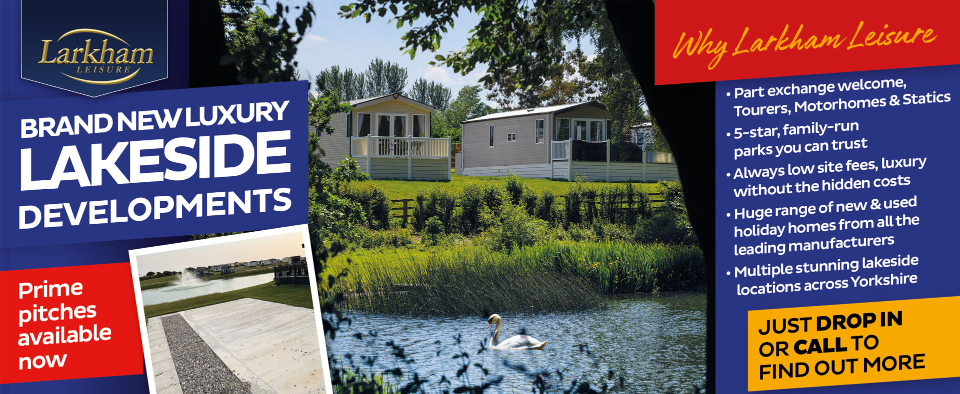 Brand new luxuty lakeside development - prime pitches available now