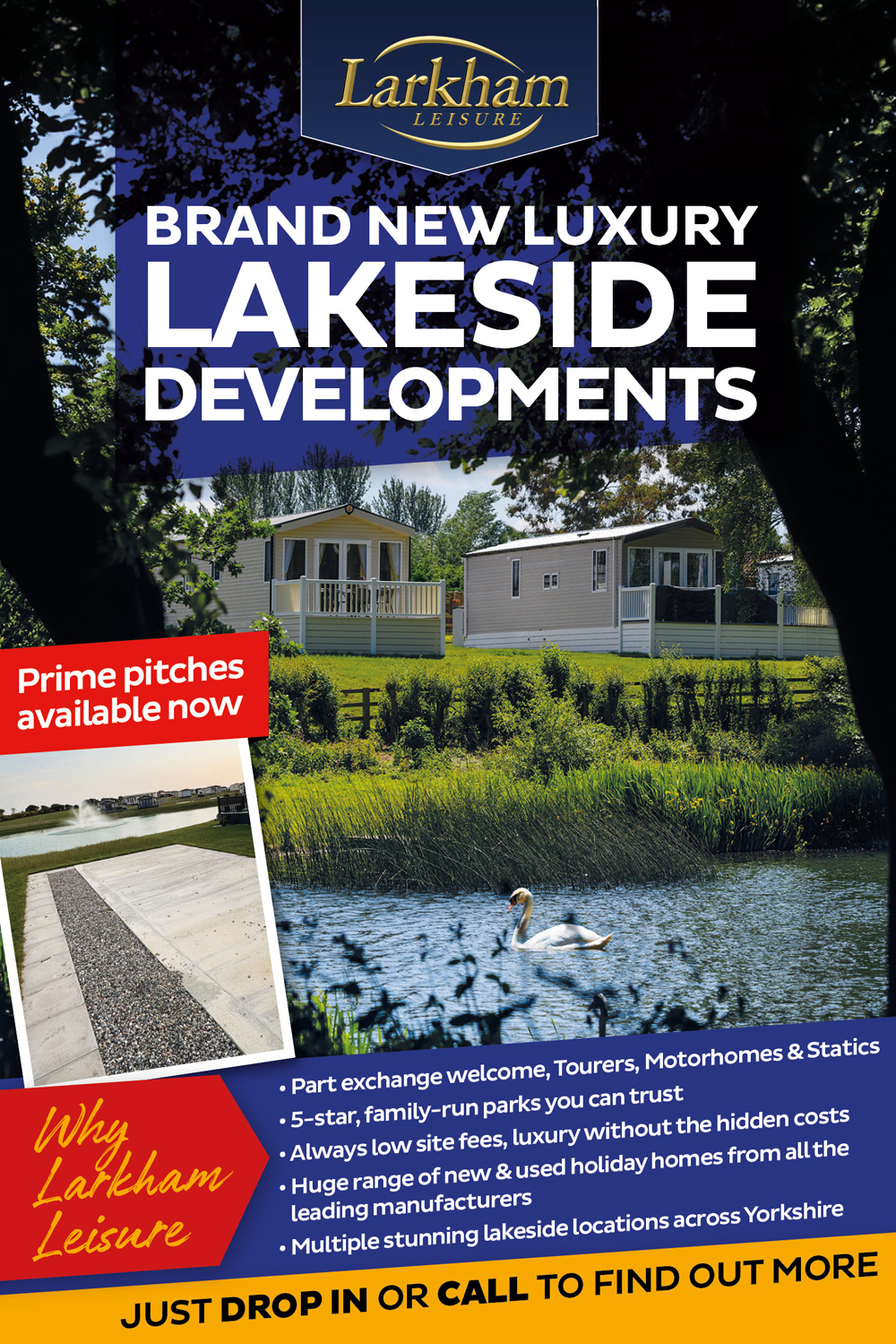 Brand new luxuty lakeside development - prime pitches available now